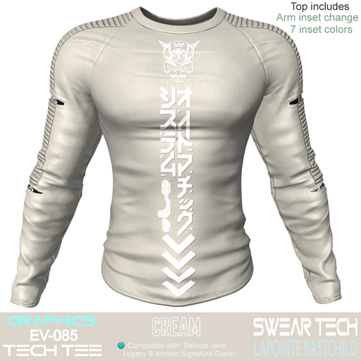 Longsleeve Tee EV085 Graphics CREAM