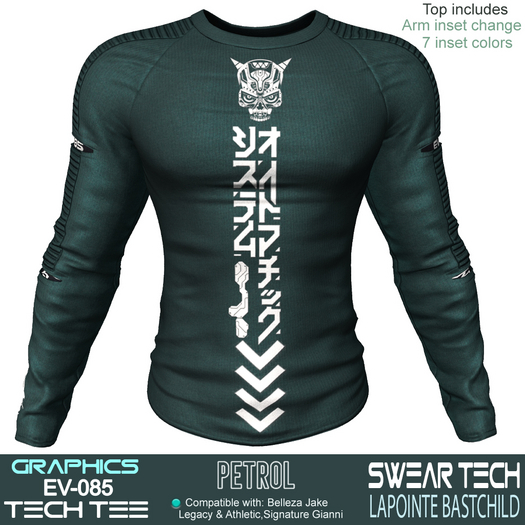 Longsleeve Tee EV085 Graphics PETROL