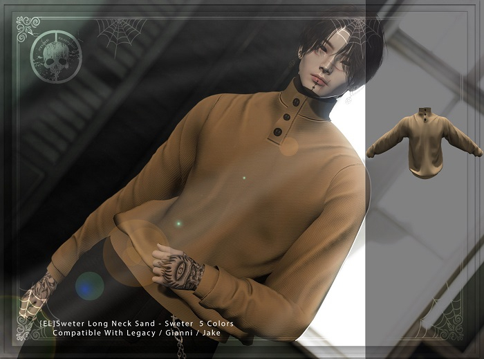 [EL]Sweter Long Neck Sand
