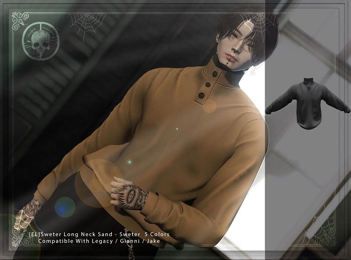 [EL]Sweter Long Neck Gray
