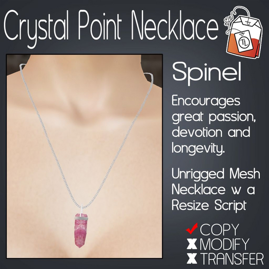 ~TL~ Spinel Crystal Point Necklace