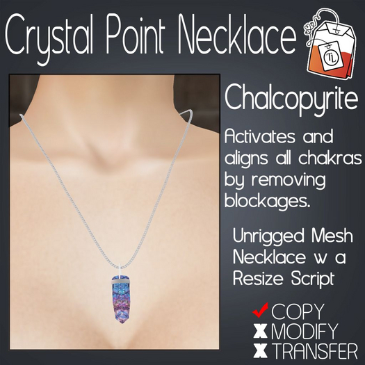 ~TL~ Chalcopyrite Crystal Point Necklace