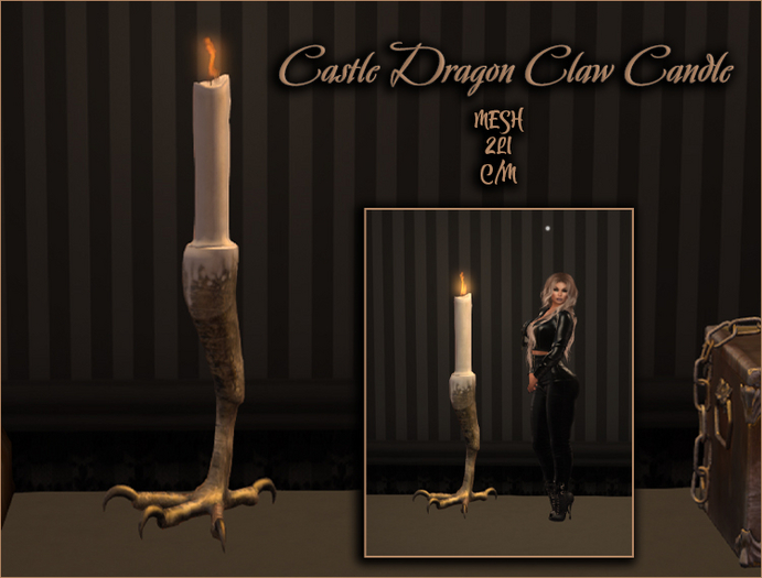 Studio Craft * Castle Dragon Claw Candle (BOX)