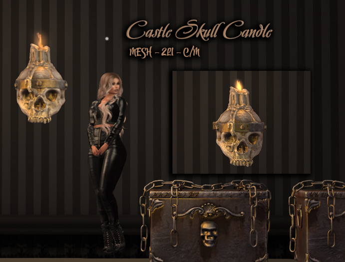 Studio Craft * Castle Skull Candle (BOX)