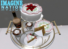 Imagine Poinsettia Baileys & Cake Cart