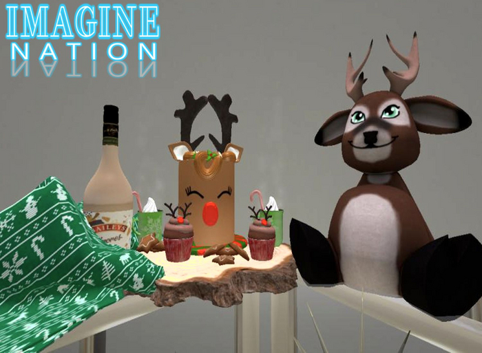 Imagine Xmas Deer Cake & Stuffie Set