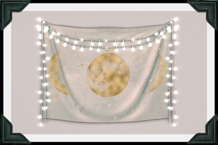 brocante. string light tapestry / moon phases [box]