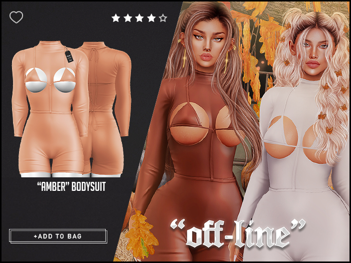 "Off-Line" x "Amber" Bodysuit / Tan