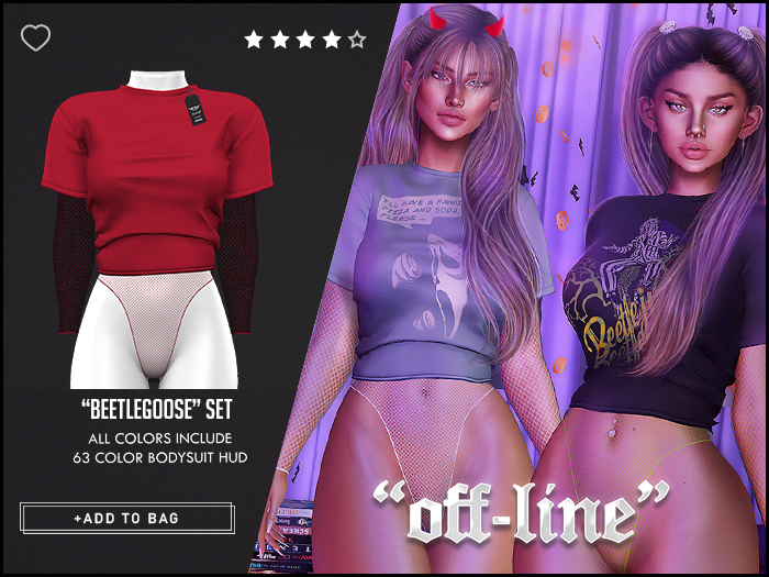 "Off-Line" x "BeetleGoose" Set / Cherry