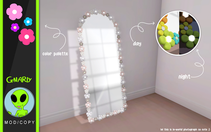 Gnarly. - Clay Flower Mirror - Floral