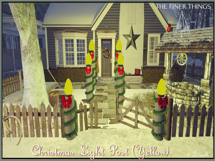 Christmas Light Post (Yellow)