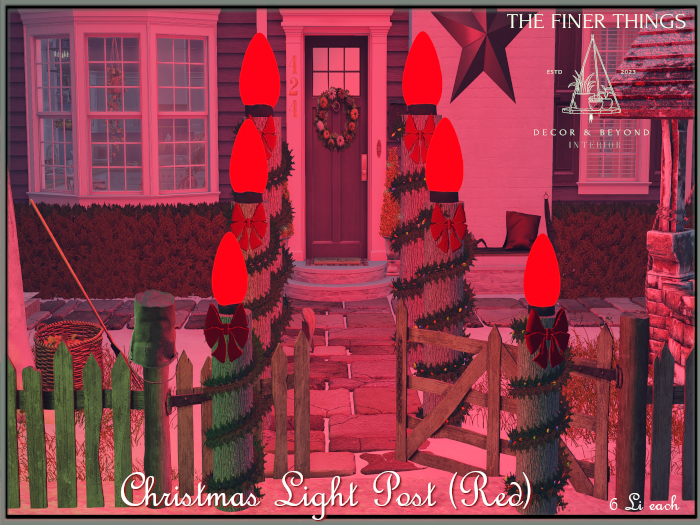 Christmas Light Post (Red)