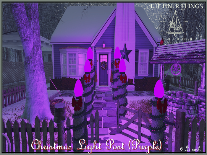 Christmas Light Post (Purple)