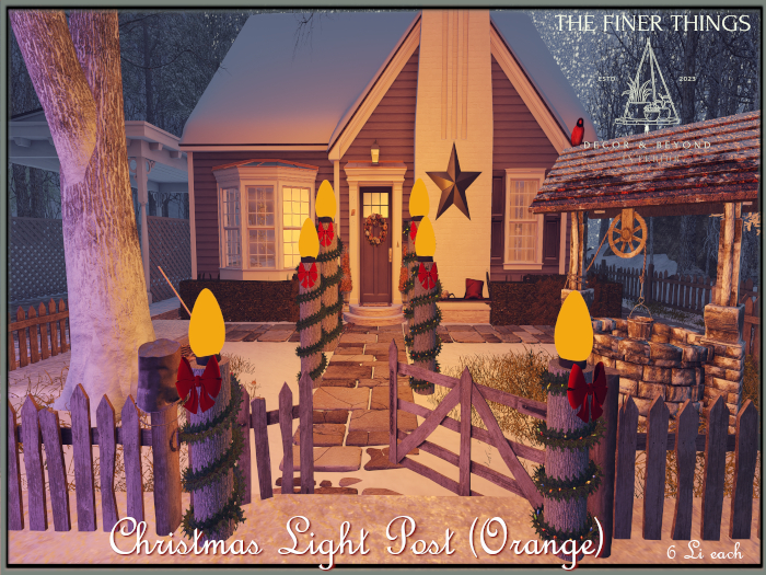Christmas Light Post (Orange)