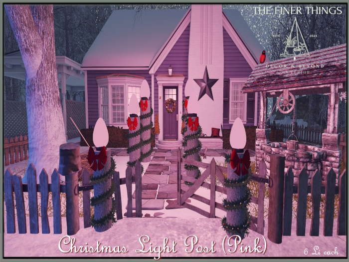 Christmas Light Post (Pink)