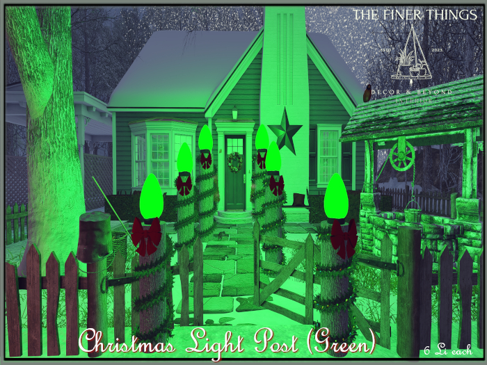 Christmas Light Post (Green)