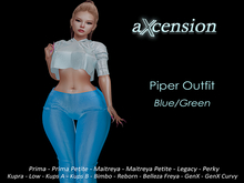 aX: Piper Outfit Blue/Green