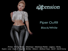 aX: Piper Outfit Black/White