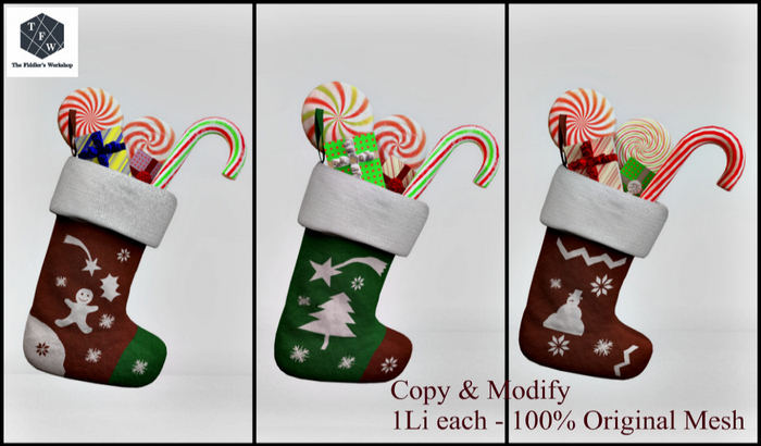 [TFW] Christmas Stockings - in mesh