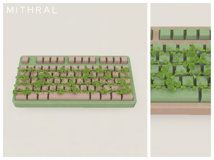 Mithral * Plant Keyboard (Blush/Green)
