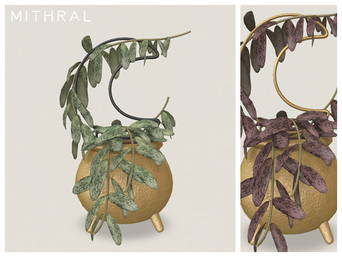 Mithral * Planted Cauldron + Moon Trellis (Gold)