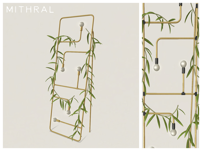 Mithral * Plant Wrapped Pipe Light Display (Gold)
