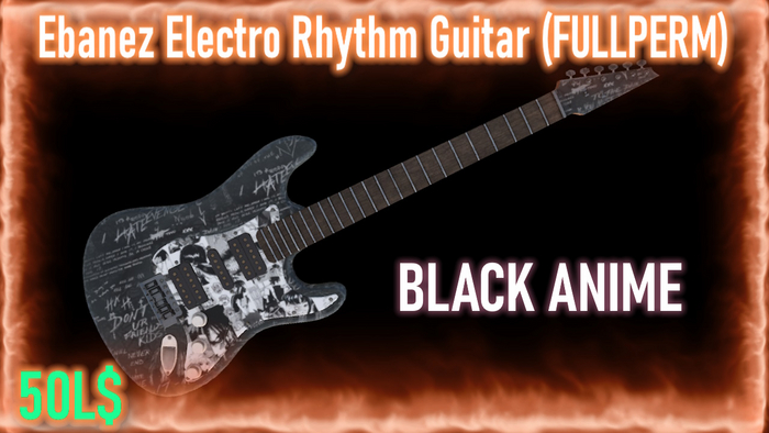 [MSLS] *Ebanez ElectroRhythm Guitar* Black Anime