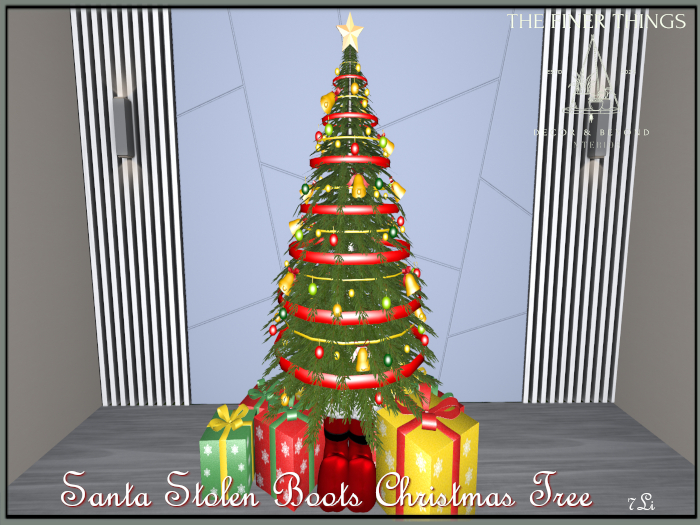 Santa Stolen Boots Christmas Tree
