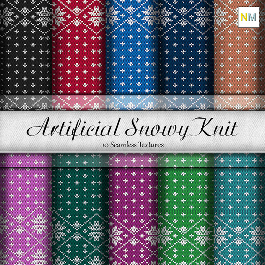 Artificial Snowy Knit 10 Seamless Fabric Textures NM