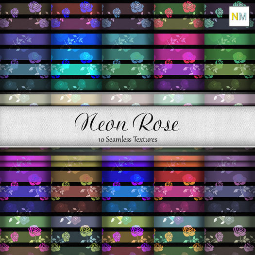 Neon Rose 10 Seamless Textures Full Perm NM