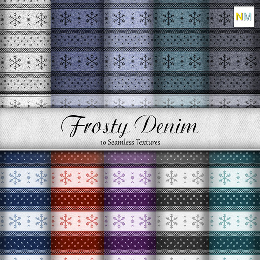 Frosty Denim 10 Seamless Fabric Textures NM