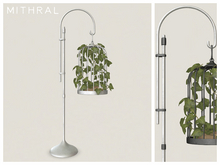 Mithral * Planted Birdcage w/ Stand (Silver)