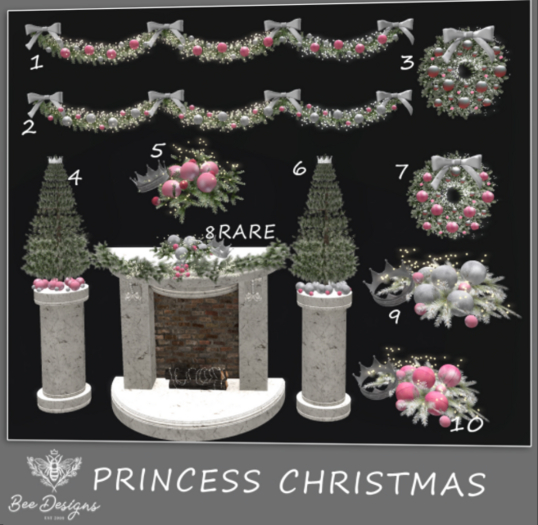 08 Bee Designs Princess Christmas RARE