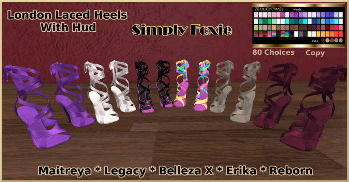 LONDON Laced Heels With Hud (Boxed)