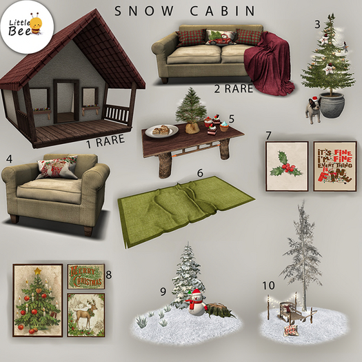 02 - Little Bee - Snow Cabin RARE