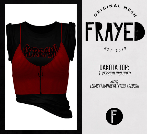 Frayed - Dakota Tops - Scream [Red]