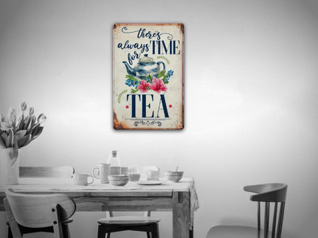 Time For Tea Sign Second Life Marketplace - Always Time For Tea | Rusty Vintage Metal ...