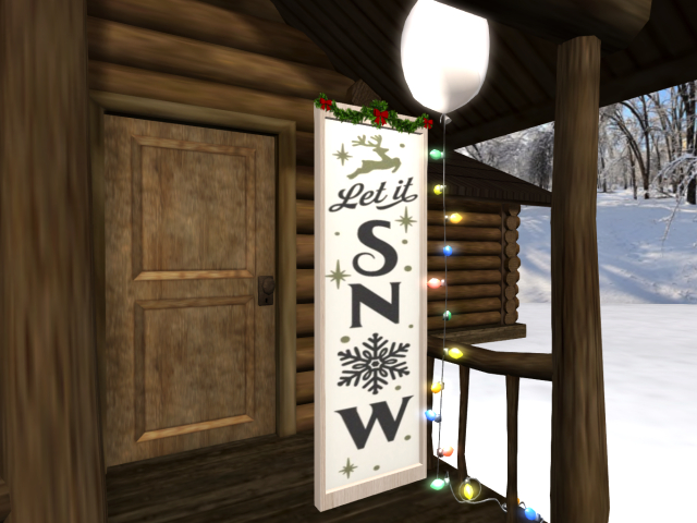 Porch sign - Let it Snow- White