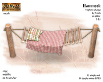 Wood hammock v3 - Old World - Rustic / Medieval Furniture
