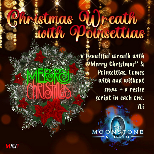 {:: TMS ::} Christmas Wreath Poinsettia [BOX]