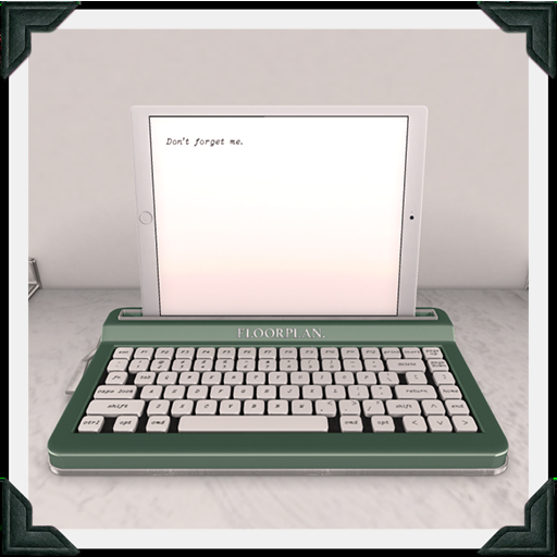 floorplan. tablet typewriter / olive [box]