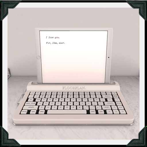 floorplan. tablet typewriter / cream [box]