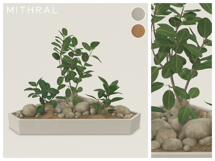 Mithral * Ficus Trio Corner Planter Fat Pack