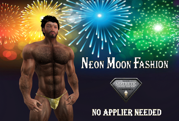 Aesthetic Speedo fireworks gold