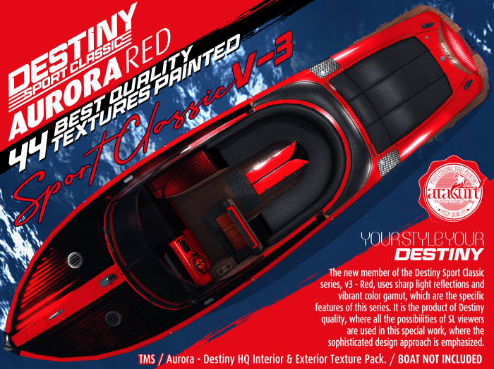 Second Life Marketplace - Aurora // Destiny Sport Classic V-3 Red ...