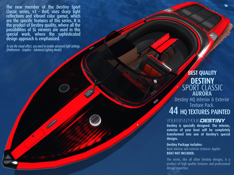 Second Life Marketplace - Aurora // Destiny Sport Classic V-3 Red ...