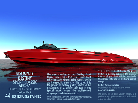 Second Life Marketplace - Aurora // Destiny Sport Classic V-3 Red ...