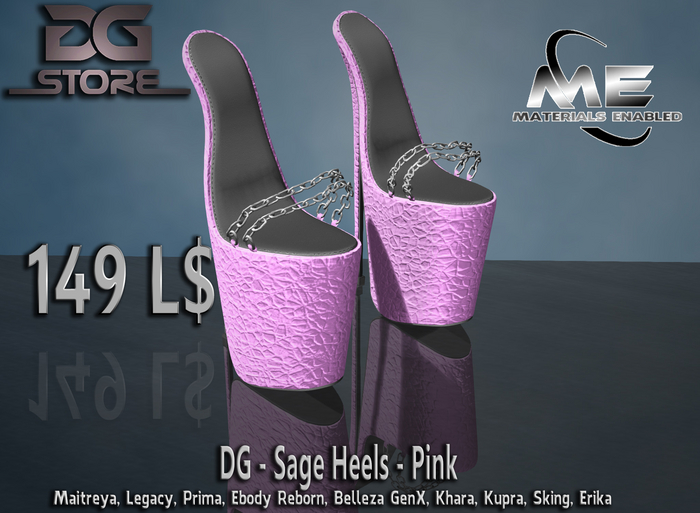 DG - Sage Heels - Pink - Unpacker