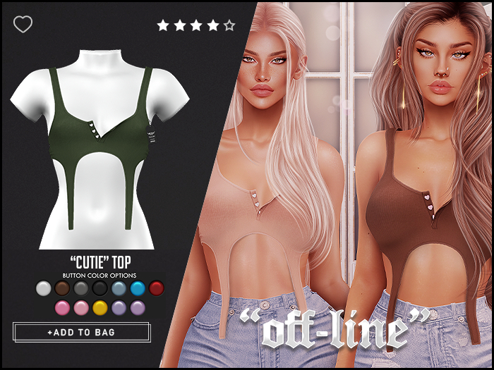 "Off-Line" x "Cutie" Top / Army