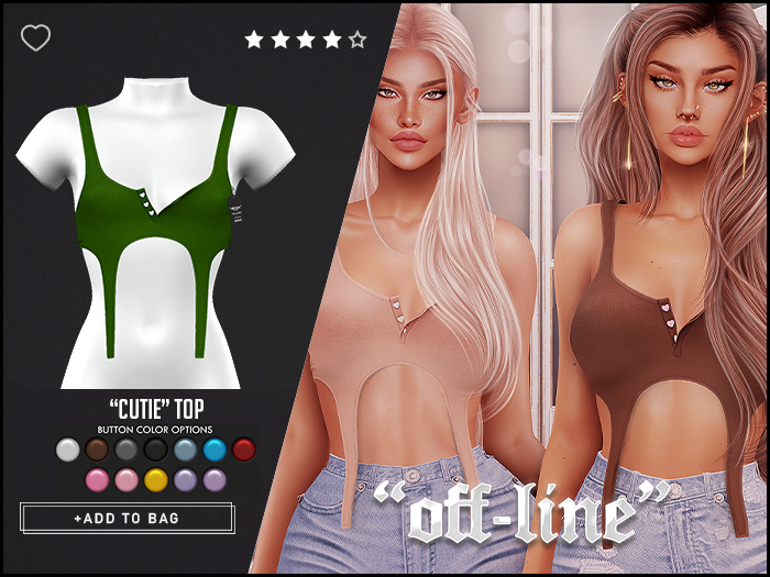 "Off-Line" x "Cutie" Top / Tega